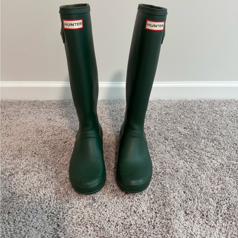 Hunter Forest Green Waterproof Boots